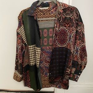 Zara printed button down